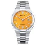 reloj citizen automático esfera naranja